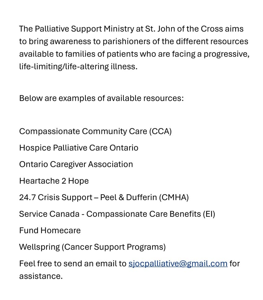 Palliative Support Ministry