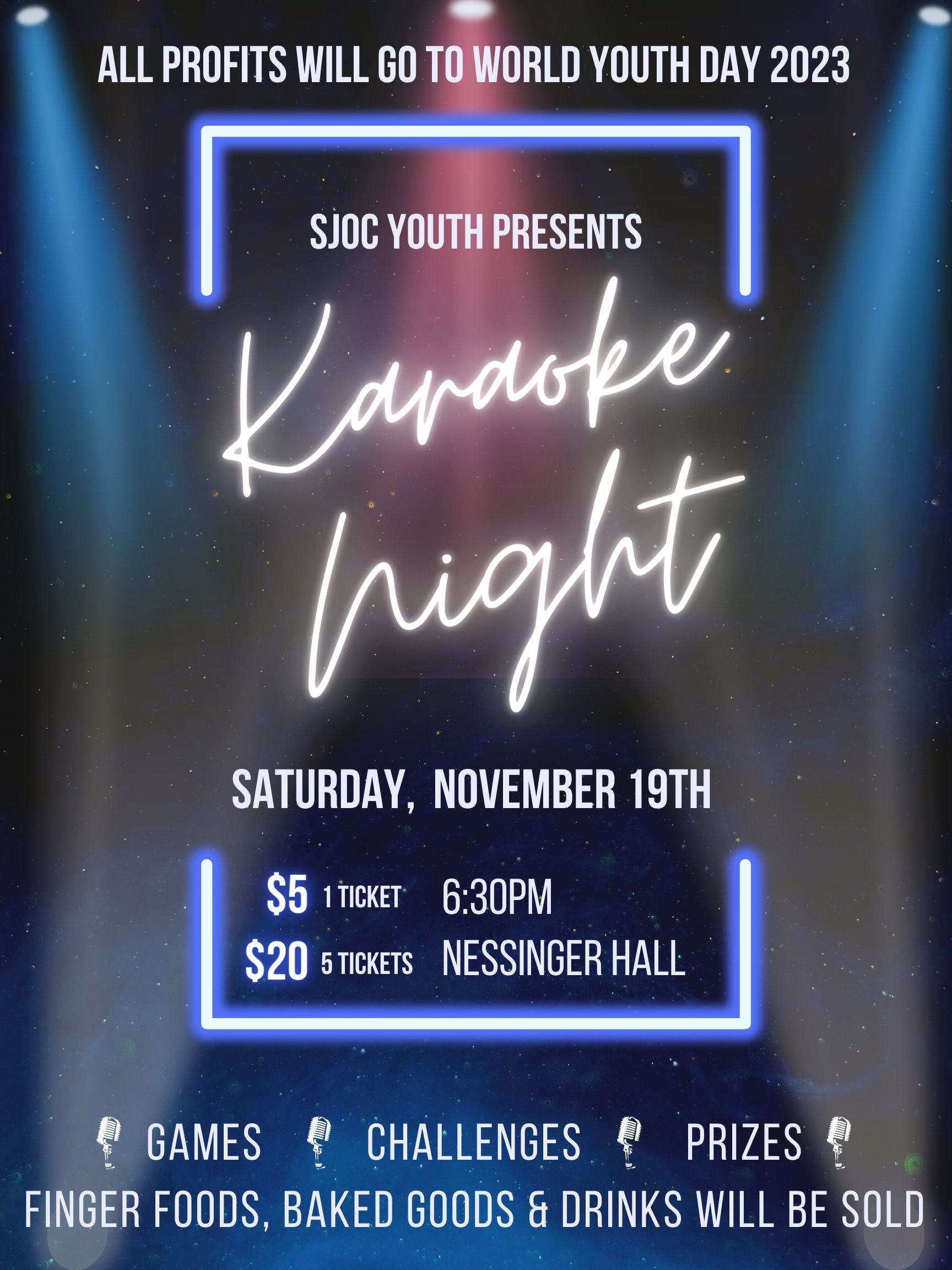 Youth Group Karaoke Night Poster